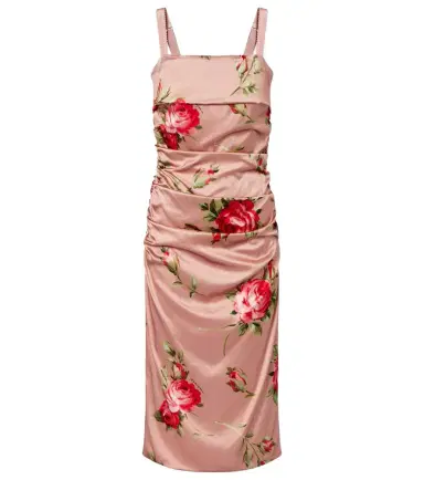 Dolce & Gabbana Floral satin midi dress | Thumbnail 1