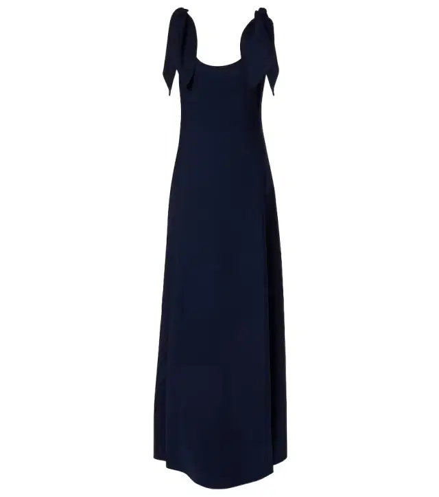 Wool-blend gown