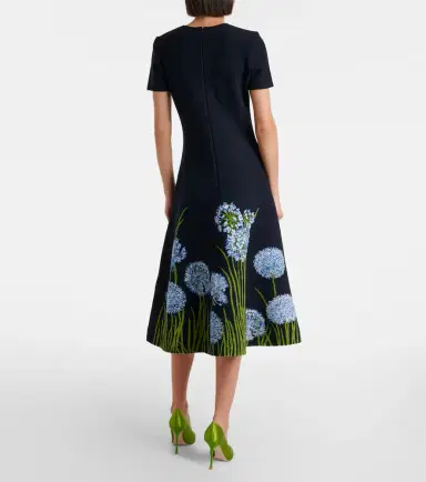 Oscar de la Renta Floral jacquard midi dress | Thumbnail 3