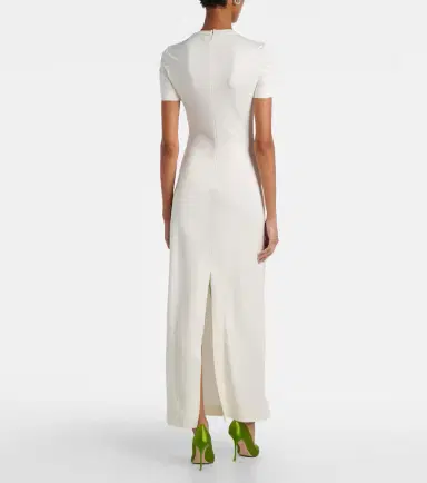 Oscar de la Renta Floral jersey cocktail dress | Thumbnail 3