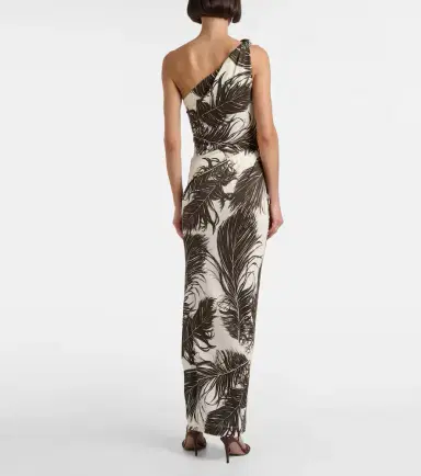 Oscar de la Renta Printed one-shoulder jersey maxi dress | Thumbnail 2