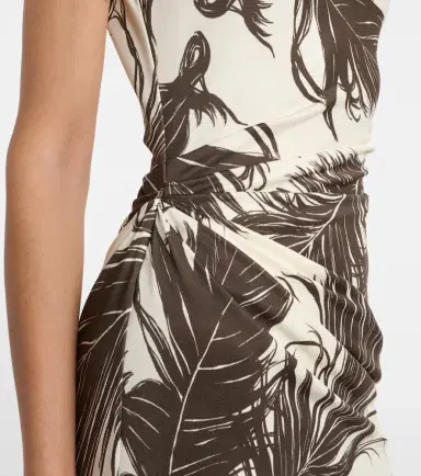 Oscar de la Renta Printed one-shoulder jersey maxi dress | Thumbnail 6