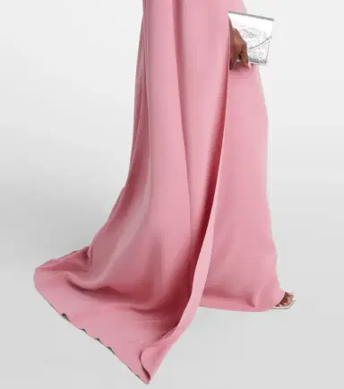 Oscar de la Renta Caped silk-blend georgette gown | Thumbnail 3 Oscar de la Renta Caped silk-blend georgette gown | Thumbnail 3