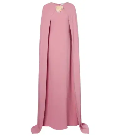 Oscar de la Renta Caped silk-blend georgette gown | Thumbnail 1 Oscar de la Renta Caped silk-blend georgette gown | Thumbnail 1