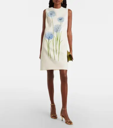 Oscar de la Renta Allium wool-blend minidress | Thumbnail 2
