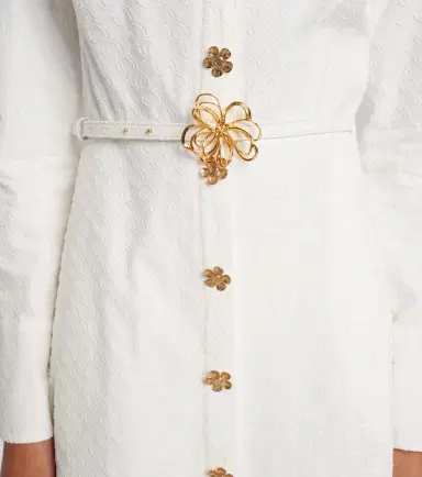 Oscar de la Renta Belted cotton poplin shirt dress | Thumbnail 2 Oscar de la Renta Belted cotton poplin shirt dress | Thumbnail 2
