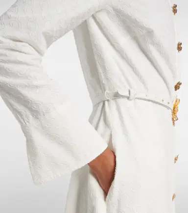 Oscar de la Renta Belted cotton poplin shirt dress | Thumbnail 4 Oscar de la Renta Belted cotton poplin shirt dress | Thumbnail 4