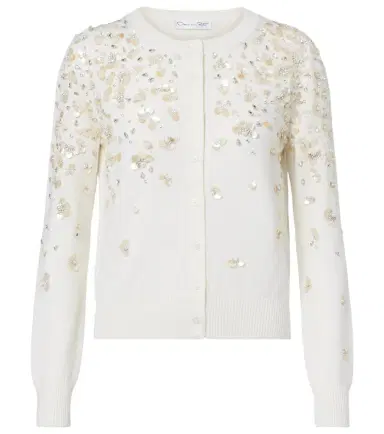 Oscar de la Renta Embroidered virgin wool cardigan | Thumbnail 1