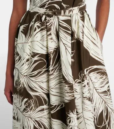 Oscar de la Renta Printed cotton-blend poplin midi dress | Thumbnail 5