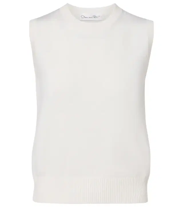 Oscar de la Renta Virgin wool sweater vest