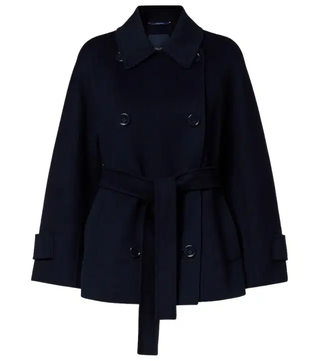 Louise belted double-breasted virgin wool jacket