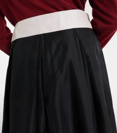 'S Max Mara Baschi pleated cotton-blend midi skirt | Thumbnail 4 'S Max Mara Baschi pleated cotton-blend midi skirt | Thumbnail 4