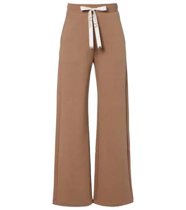 Cotton-blend straight pants