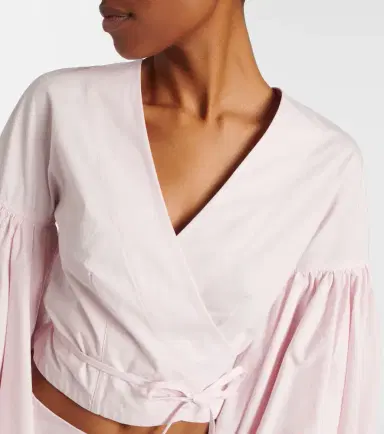 Jacquemus Paysan cotton poplin wrap top | Thumbnail 2