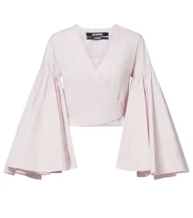 Jacquemus Paysan cotton poplin wrap top | Thumbnail 1