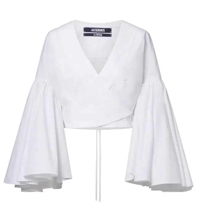 Paysan cotton poplin wrap top