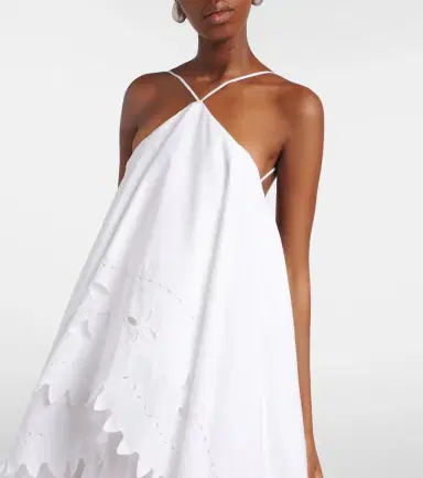 Jacquemus Provençale tiered cotton poplin gown | Thumbnail 3 Jacquemus Provençale tiered cotton poplin gown | Thumbnail 3