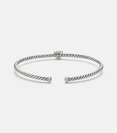 David Yurman Micro Cable Flex Heart Station 14kt gold and 925 sterling silver bracelet | Thumbnail 4