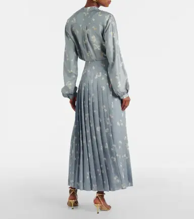 Altuzarra Monti floral pleated midi skirt | Thumbnail 4