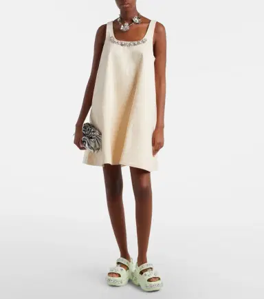 Simone Rocha Embellished cotton minidress | Thumbnail 3 Simone Rocha Embellished cotton minidress | Thumbnail 3