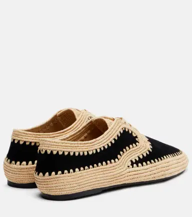 Gabriela Hearst Strength raffia and suede Derby shoes | Thumbnail 3 Gabriela Hearst Strength raffia and suede Derby shoes | Thumbnail 3