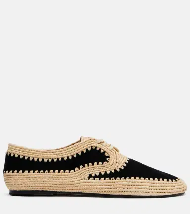 Gabriela Hearst Strength raffia and suede Derby shoes | Thumbnail 4 Gabriela Hearst Strength raffia and suede Derby shoes | Thumbnail 4