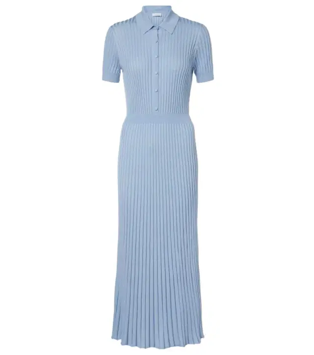 Amor ribbed-knit silk and cashmere maxi dress