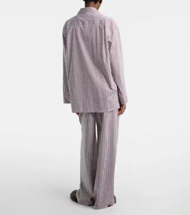 Dolce & Gabbana Striped cotton and silk wide-leg pants | Thumbnail 4 Dolce & Gabbana Striped cotton and silk wide-leg pants | Thumbnail 4