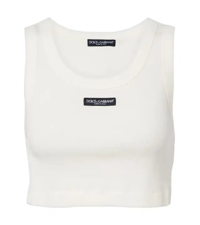 Dolce & Gabbana Logo cotton jersey crop top