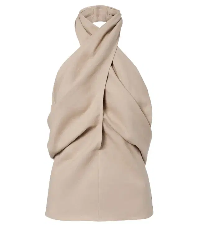 Magda Butrym Draped halterneck linen top