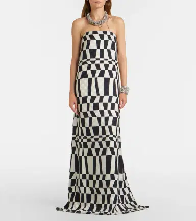 Dries Van Noten Printed bustier gown | Thumbnail 3 Dries Van Noten Printed bustier gown | Thumbnail 3
