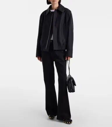 Bottega Veneta Intrecciato leather-trimmed canvas jacket | Thumbnail 5 Bottega Veneta Intrecciato leather-trimmed canvas jacket | Thumbnail 5