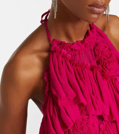 Dries Van Noten Floral-appliqué ruffled top | Thumbnail 5
