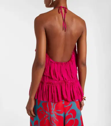 Dries Van Noten Floral-appliqué ruffled top | Thumbnail 6