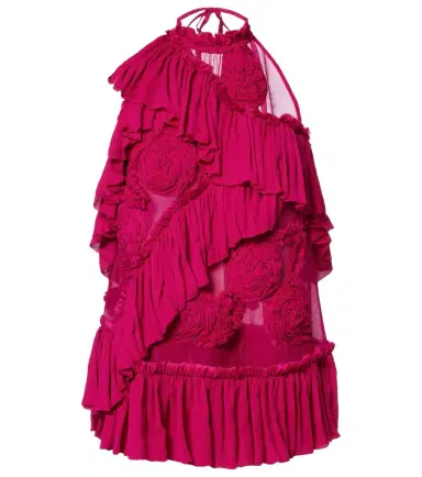 Dries Van Noten Floral-appliqué ruffled top | Thumbnail 1