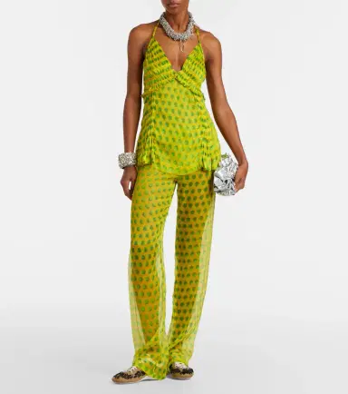 Dries Van Noten Polka-dot halterneck silk top | Thumbnail 2