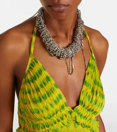 Dries Van Noten Polka-dot halterneck silk top | Thumbnail 6