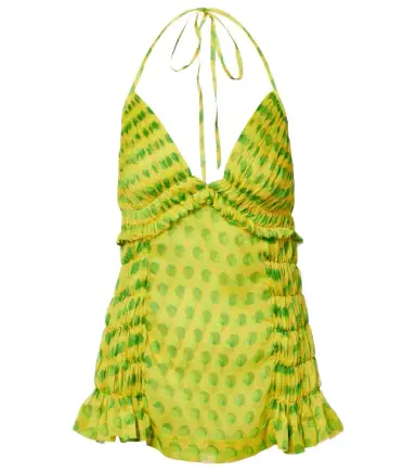 Dries Van Noten Polka-dot halterneck silk top | Thumbnail 1
