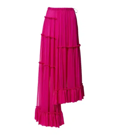 Dries Van Noten Asymmetric silk muslin skirt | Thumbnail 1