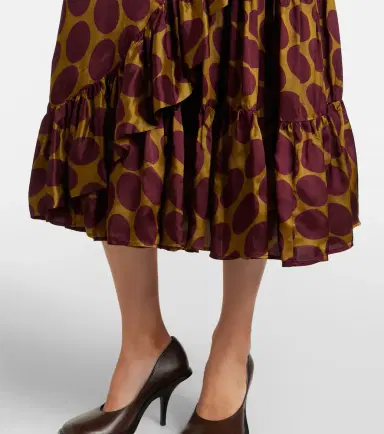 Dries Van Noten Polka-dot satin wrap dress | Thumbnail 2