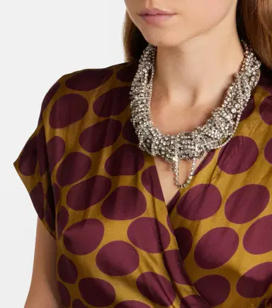 Dries Van Noten Polka-dot satin wrap dress | Thumbnail 3