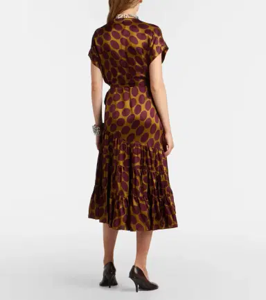 Dries Van Noten Polka-dot satin wrap dress | Thumbnail 6