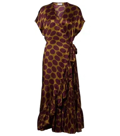 Dries Van Noten Polka-dot satin wrap dress | Thumbnail 1