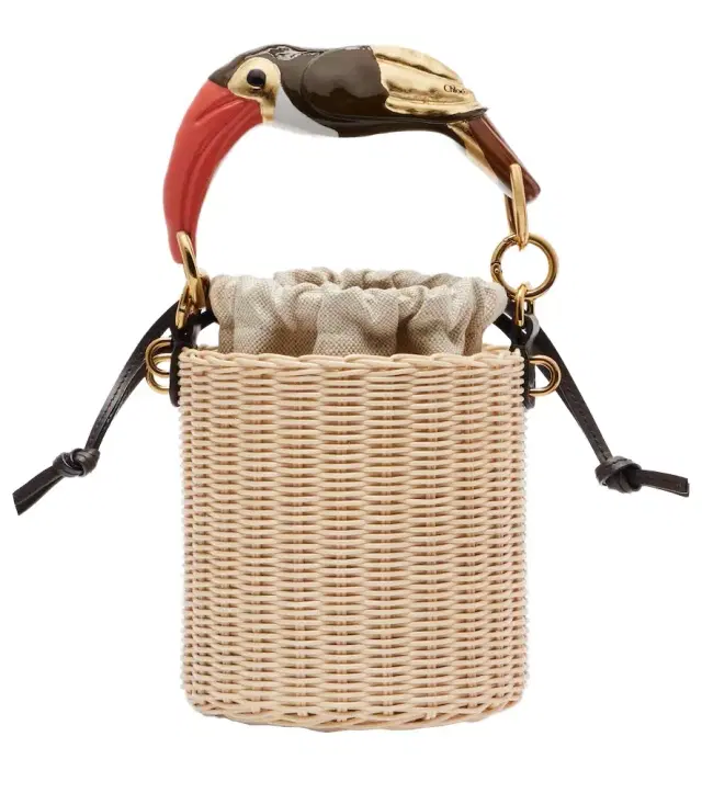 Chloe Chloé Chloé Tropicus wicker bucket bag