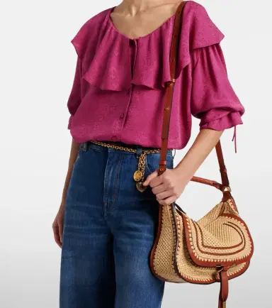 Chloé Chloé Marcie Small raffia-effect shoulder bag | Thumbnail 5 Chloé Chloé Marcie Small raffia-effect shoulder bag | Thumbnail 5