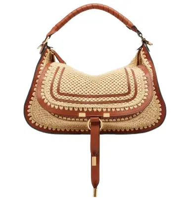 Chloé Chloé Marcie Small raffia-effect shoulder bag | Thumbnail 1 Chloé Chloé Marcie Small raffia-effect shoulder bag | Thumbnail 1