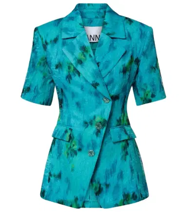 Ganni Printed organza blazer | Thumbnail 1