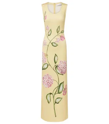 Oscar de la Renta Porcelain Flower jersey maxi dress | Thumbnail 1