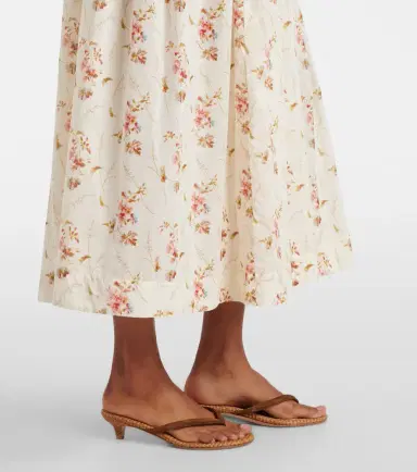 DÔEN Dôen Illiana floral cotton midi dress | Thumbnail 4