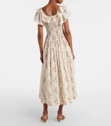 DÔEN Dôen Illiana floral cotton midi dress | Thumbnail 5